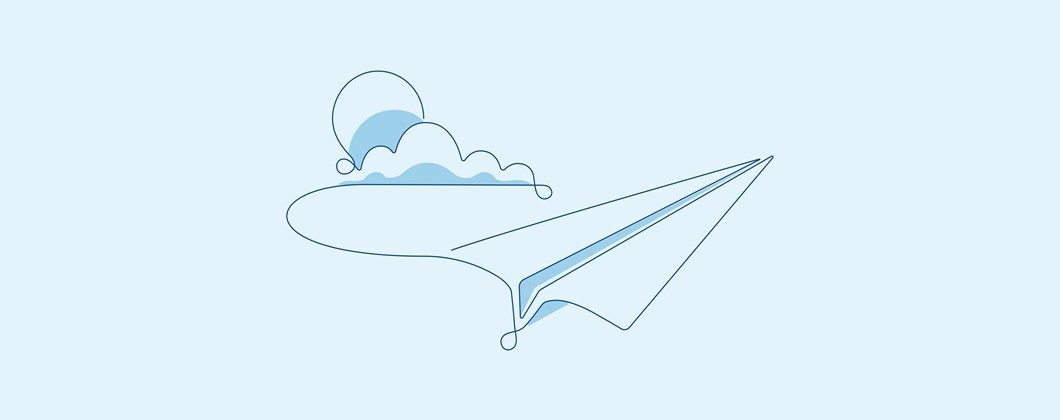 Illustration of a paper plane 